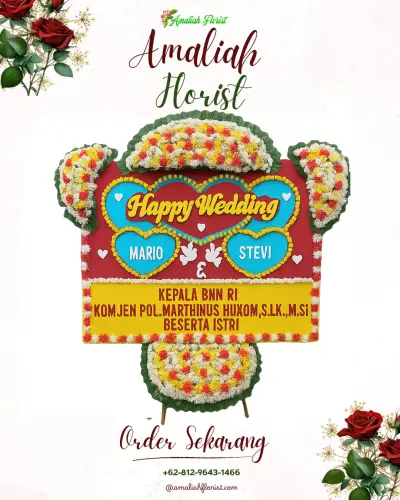 Karangan Papan Bunga Pernikahan di Kedungkandang Malang